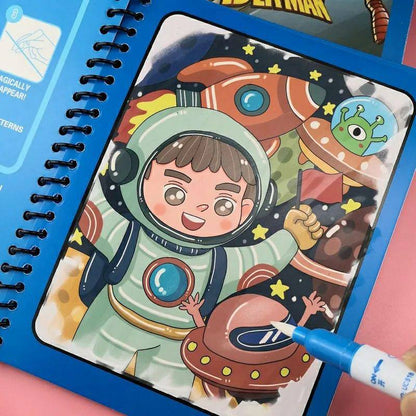 كتاب التلوين السحري مع القلم الماجيك عرض القطعتين😍