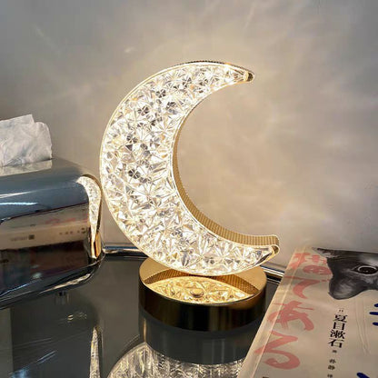 أباجورة كريستال شكل الهلال🌙